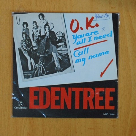 EDENTREE - YOU ARE ALL I NEED / CALL MY NAME - SINGLE
