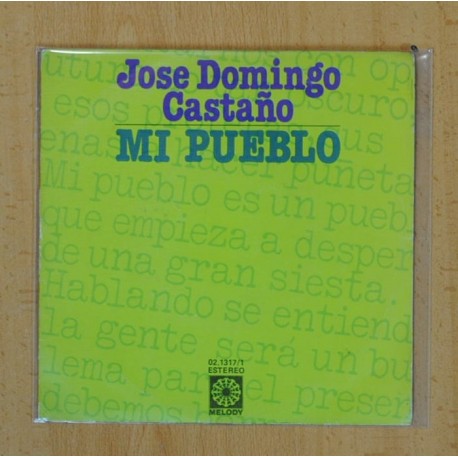 JOSE DOMINGO CASTAÃO - MI PUEBLO / MUJERCITA DE OJOS CLAROS - SINGLE