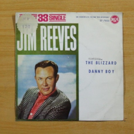 JIM REEVES - THE BLIZZARD / DANNY BOY - SINGLE