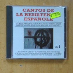 VARIOS - CANTOS DE LA RESISTENCIA ESPAÃOLA - CD
