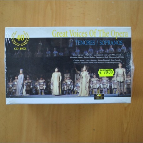 VARIOS - GREAT VOICES OF THE OPERA TENORES / SOPRANOS - BOX 40 CD