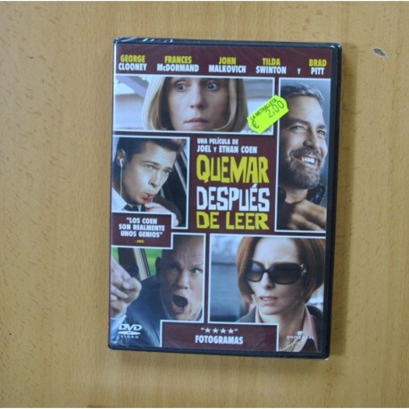 QUEMAS DESPUES DE LEER - DVD