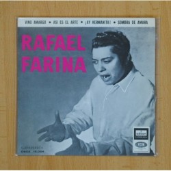 RAFAEL FARINA - VINO AMARGO + 3 - EPP