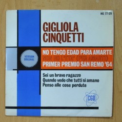 GIGLIOLA CINQUETTI - SEI UN BRAVO RAGAZZO + 3 - EP