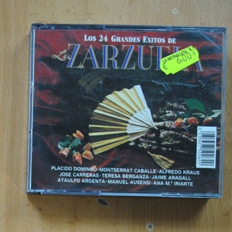 VARIOS - LOS 24 GRANDES EXITOS DE ZARZUELA - 2 CD