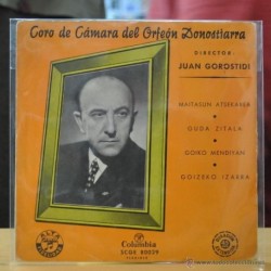JUAN GOROSTIDI - CORO DE CAMARA DEL ORFEON DONOSTIARRA - MAITASUN ATSEKABEA - + 3 - EP
