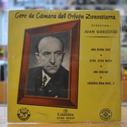 JUAN GOROSTIDI - CORO DE CAMARA DEL ORFEON DONOSTIARRA - AMA BEGIRA ZAZU - + 3 - EP