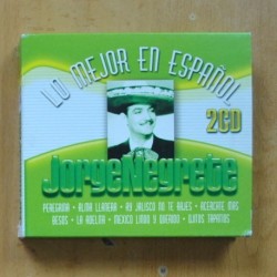 JORGE NEGRETE - LO MEJOR EN ESPAÃOL - 2 CD