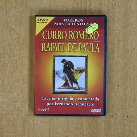TOREROS PARA LA HISTORIA CURRO ROMERO / RAFAEL DE PAULA - DVD