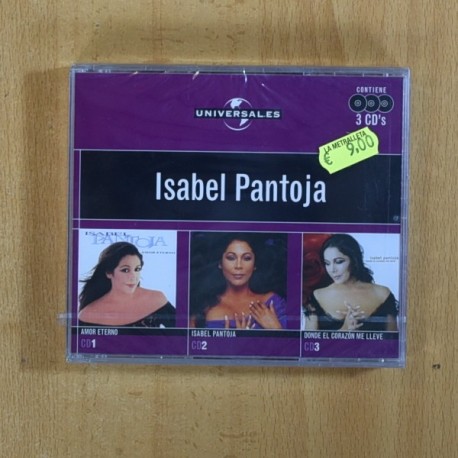 ISABEL PANTOJA - AMOR ETERNO / ISABEL PANTOJA / DONDE EL CORAZON ME LLEVE - 3 CD
