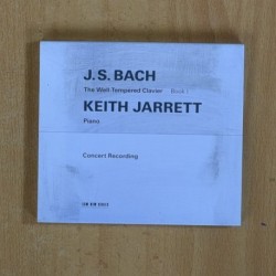 BACH - THE WELL TEMPERED CLAVIER KEITH JARRETT PIANO - CD