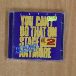 FRANK ZAPPA - YOU CANT DO THAT ON STAGE ANYMORE VOL 2 - CD