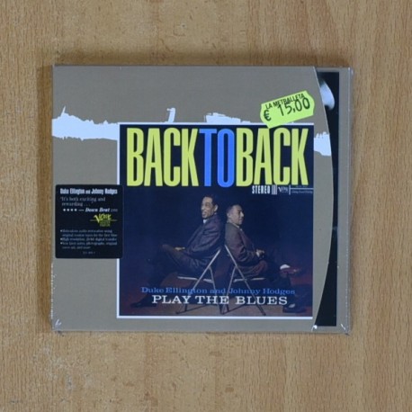 DUKE ELLINGTON AND JOHNNY HODGES - BACK TO BACK - CD