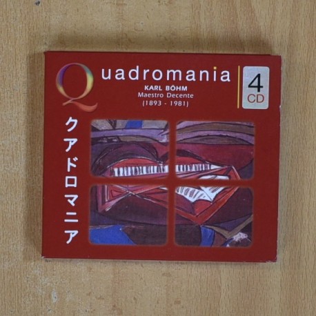 KARL BOHM - QUADROMANIA - 4 CD