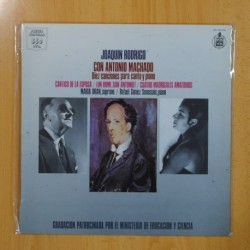 JOAQUIN RODRIGO / ANTONIO MACHADO - DIEZ CANCIONES PARA CANTO Y PIANO - LP