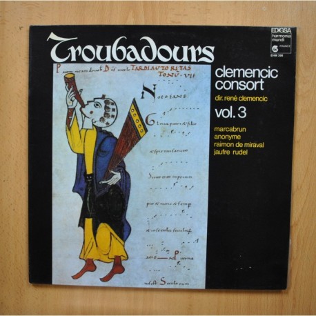 CLEMENCIC CONSORT - TROUBADOURS - LP