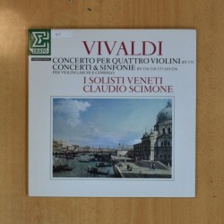 VIVALDI - CONCERTO PER QUATTRO VIOLINI / CONCERTI & SINFONIE - LP