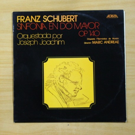 FRANZ SCHUBERT - SINFONIA EN DO MAYOR OP 140 - LP