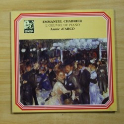 EMMANUEL CHABRIER - L´OEUVRE DE PIANO - GATEFOLD - 2 LP