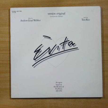 ANDREW LLOYD WEBBER / TIM RICE - EVITA - GATEFOLD - 2 LP