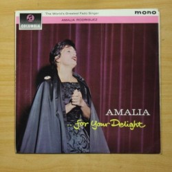 AMALIA RODRIGUES - FOR YOUR DELIGHT - LP