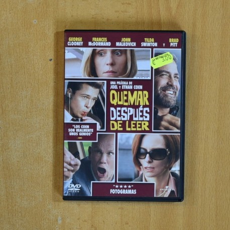 QUEMAR DESPUES DE LEER - DVD