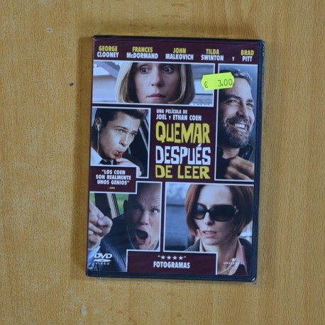 QUEMAR DESPUES DE LEER - DVD