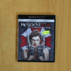 RESIDENT EVIL EL CAPITULO FINAL 4K - BLURAY