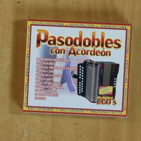 VARIOS - PASODOBLES CON ACORDEON - 2 CD