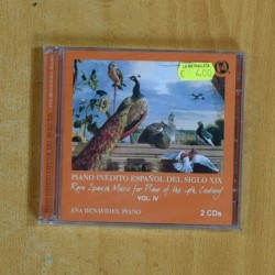 ANA BENAVIDES - PIANO INEDITO ESPAÑOL DEL SIGLO XIX - CD