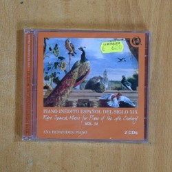 ANA BENAVIDES - PIANO INEDITO ESPAÑOL DEL SIGLO XIX - CD