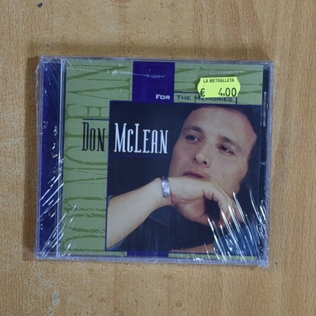 DON MCLEAN - FOR THE MEMORIES - CD