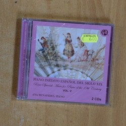 ANA BENAVIDES - PIANO INEDITO ESPAÑOL DEL SIGLO XIX - CD