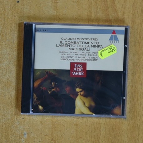 MONTEVERDI - IL COMBATTIMENTO LAMENTO DELLA NINFA MADRIGALI - CD