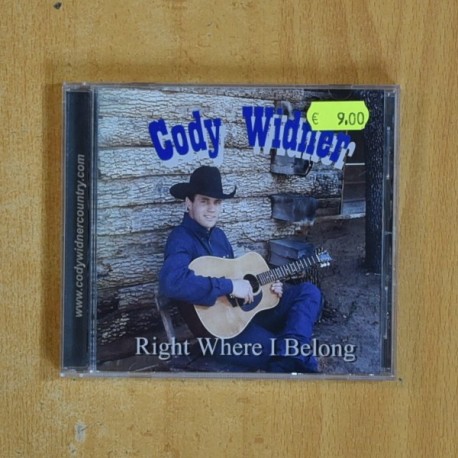 CODY WIDNER - RIGHT WHERE I BELONG - CD