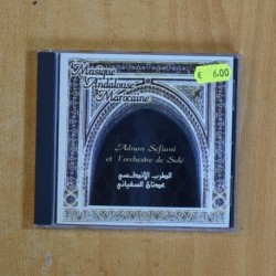 ADNAN SEFIANI ET L ORCHESTRE DE SALE - MUSIQUE ANDALOUSE MAROCAINE - CD