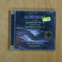 SCHUBERT - SYMPHONY NO 8 / SYMPHONY NO 9 - CD