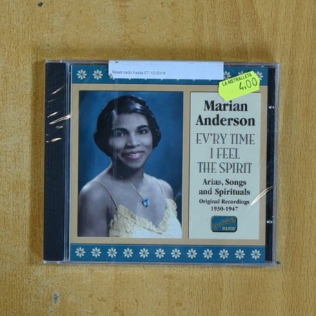 MARIAN ANDERSON - EV RY TIME I FEEL THE SPIRIT - CD