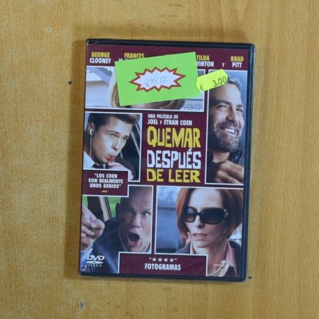QUEMAR DESPUES DE LEER - DVD