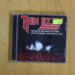 THIN LIZZY - THE BOYS ARE BACK IN TOWN LIVE IN SYDNEY AUSTRALIA 1978 - CD