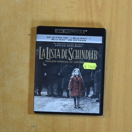 LA LISTA DE SCHINDLER 4K - BLURAY