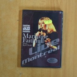 MARIANNE FAITHFULL SINGS KURT WEILL LIVE MONTREAL - DVD