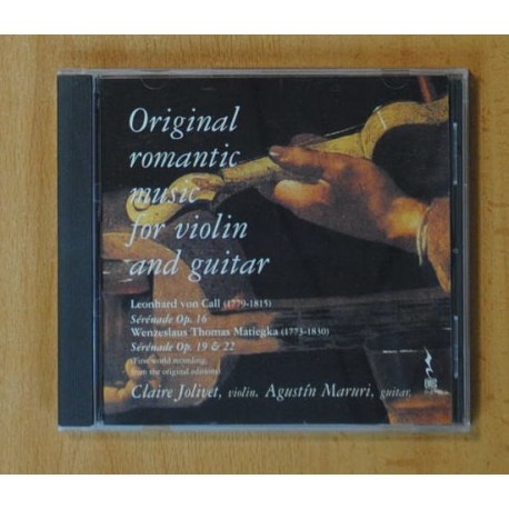 CLAIRE JOLIVET / AGUSTIN MARURI - ORIGINAL ROMANTIC MUSIC FOR VIOLIN AND GUITAR - CD